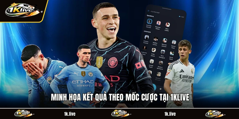 Minh họa kết quả theo mốc cược tại 1KLIVE