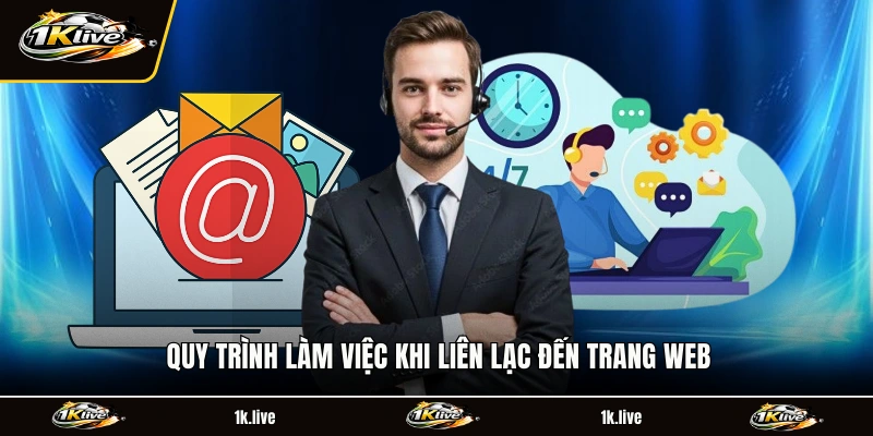 Quy trình làm việc khi liên lạc đến trang web