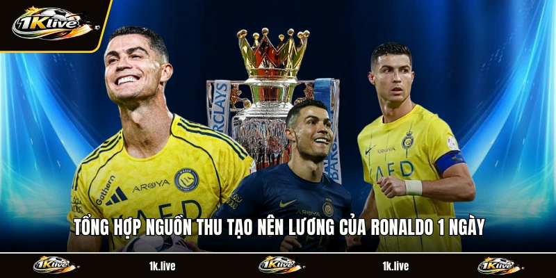 Tổng hợp nguồn thu tạo nên lương của Ronaldo 1 ngày